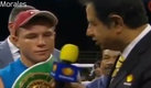 El Dr Alfonso Morales entrevistando al Canelo en el 2009. (TW @ElDoctorMorales)