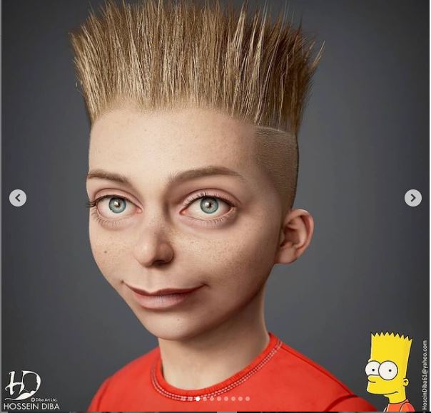 Bart Simpson (Instagram: @hossein.diba)
