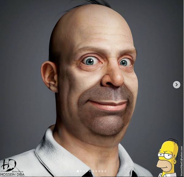 Homero Simpson (Instagram: @hossein.diba)