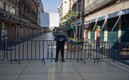 Las calles del centro histórico de la CDMX cerradas por alerta máxima de covid-19. Foto: AFP
