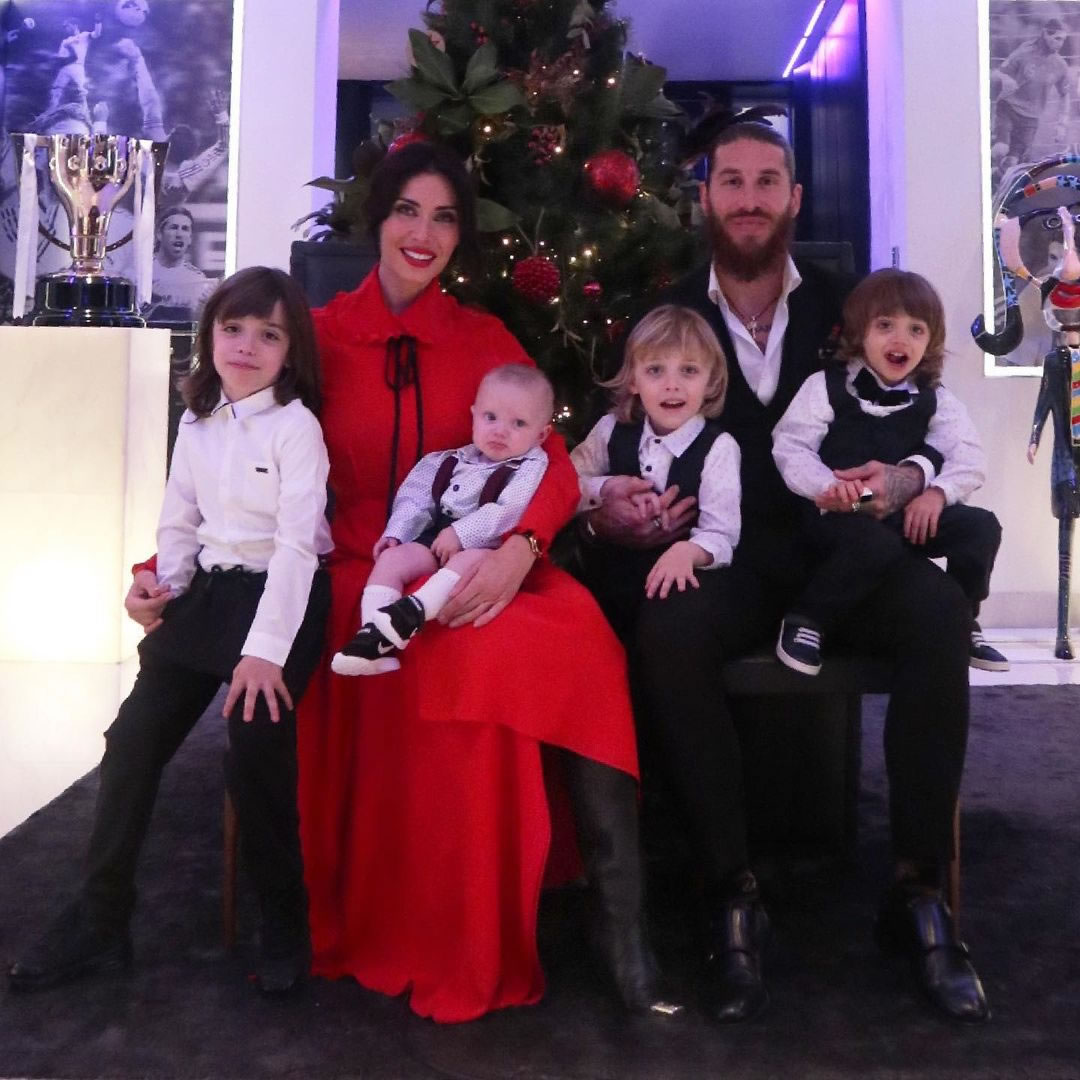 Sergio Ramos, Pilar Rubio y todo su "kinder" para recibir el nuevo año.