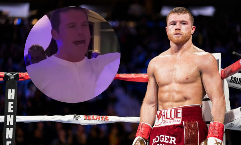 Canelo Álvarez se animó al canto con todo y Mariachi