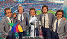 El equipo del Ritual NFL de TV Azteca en el pasado Super Bowl LIV en Miami. (TV Azteca)