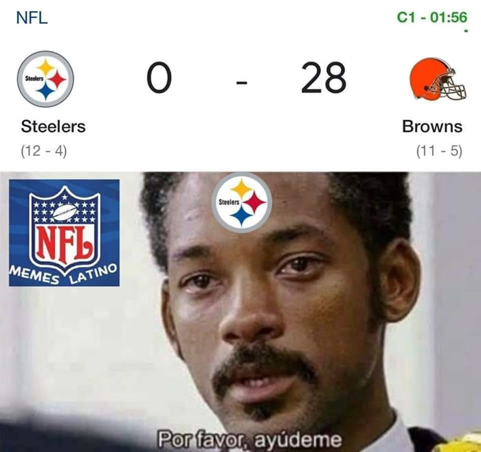 Memes Steelers vs Browns; eliminación ridícula de Pittsburgh en NFL