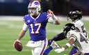 Josh Allen tuvo una noche de claroscuros (AFP)