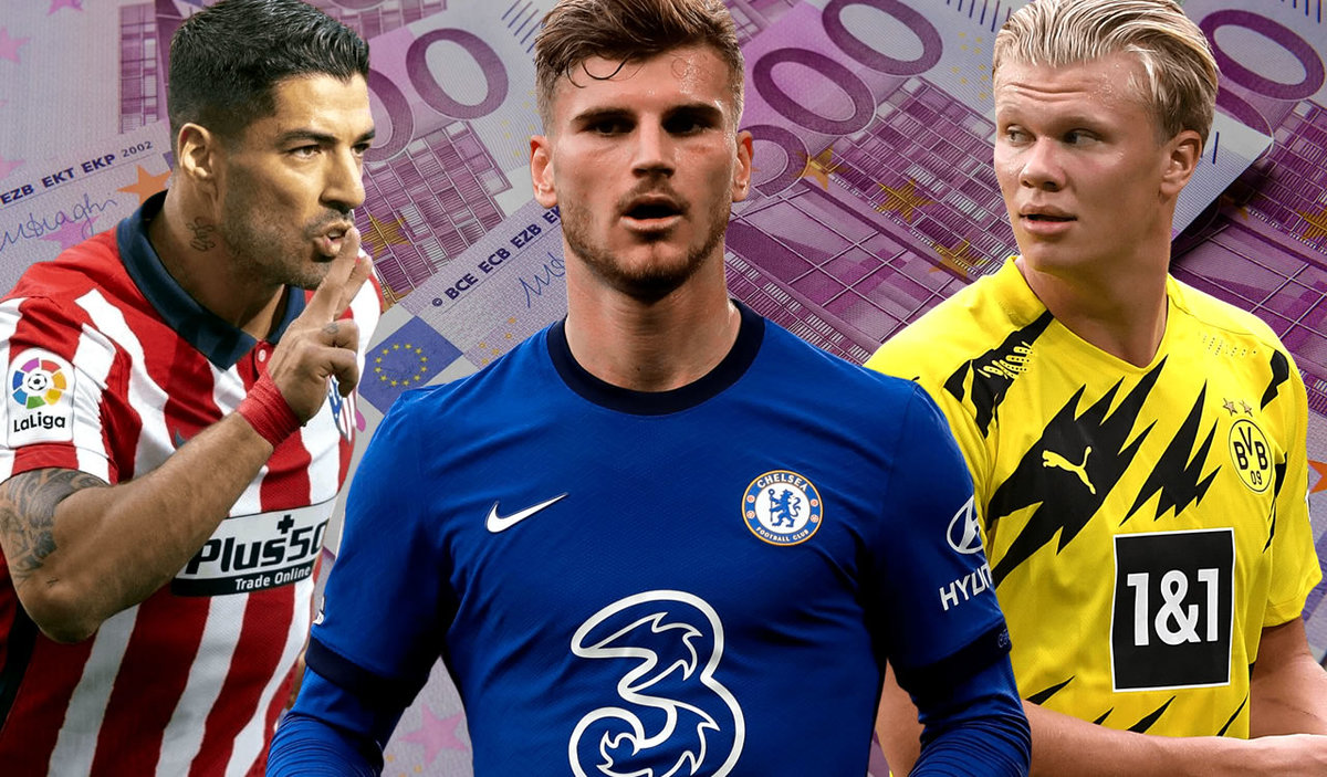 Luis Suárez, Werner y Haaland fueron algunos de los fichajes estelares del 2020. (Footy Renders)