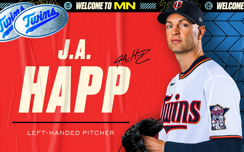 JA Happ oficialmente firma con los Minnesota Twins