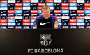 El estratega blaugrana en conferencia, Koeman. (Barcelona)