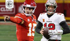 Patrick Mahomes y Tom Brady se enfrentarán el 7 de febrero en el Super Bowl. (AFP)