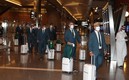 La llegada del Palmeiras llamó la atención de brasileños en aquel país. (Foto: Telediario)