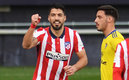 Luis Suárez marcó dos goles en el triunfo del Atlético. (Foto: AFP)