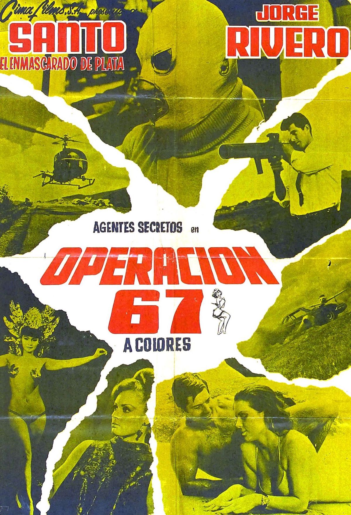 Operación 67 (1967) | Lejos de pelear contra monstruos, el Santo tiene acercamientos a una película policiaca.