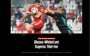 El diario Bild publicó la foto justo del momento en que la pelota le pega en el antebrazo al polaco. Foto: BILD