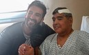 Luque fue el primero en compartir una foto tras la operación para retirarle un coágulo a Maradona. Foto: Leopoldo Luque