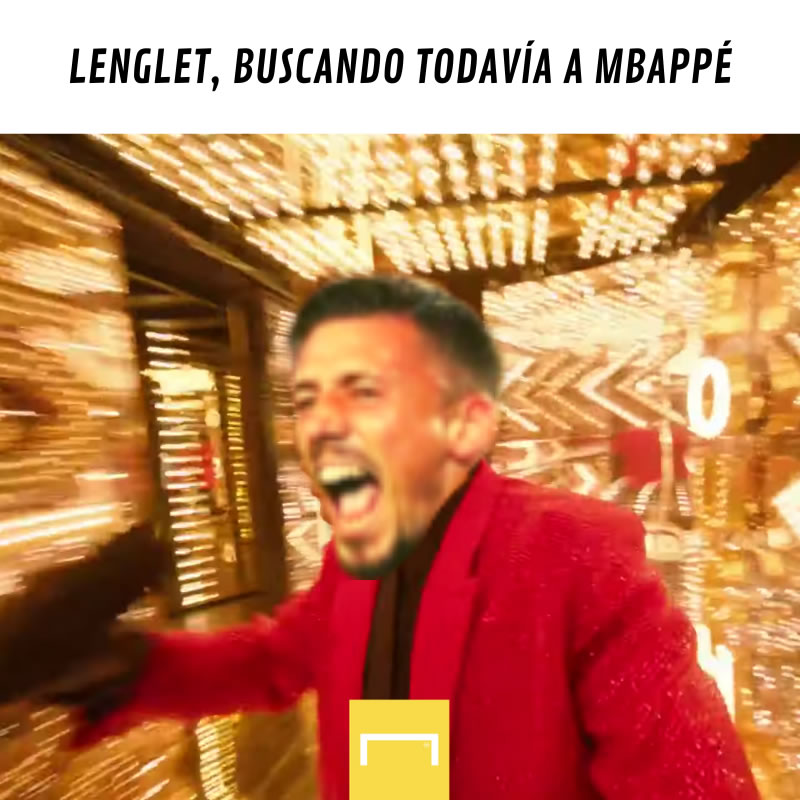 Al más puro estilo de The Weeknd en el Super Bowl, así estaba Lenglet.