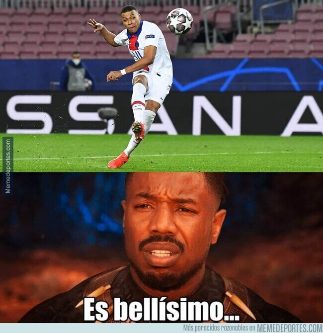 El tercer gol de Mbappé, una maldita obra de arte.