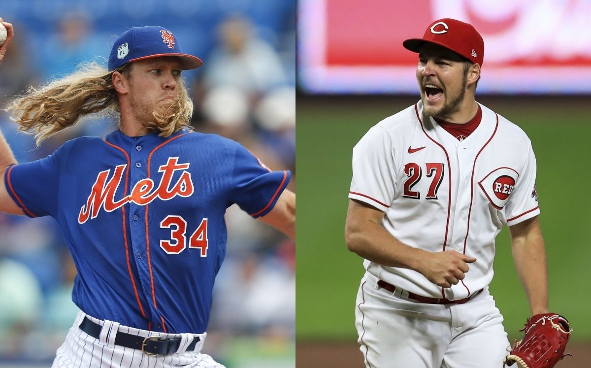 Ambos lanzadores se engancharon por la supuesta firma de Bauer con los Mets. (Fotos: AP)