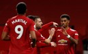 Rashford celebra el gol que abrió el marcador y guió el triunfo. Foto: AFP