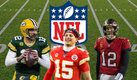 Rodgers, Mahomes y Brady son parte de la élite de la NFL. (AFP | AP)
