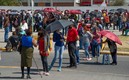 Así las filas en el municipio de Ecatepec para la vacuna Sinovac. Foto: AFP