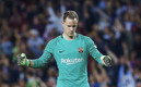 Ter Stegen sufrió una molestia en el calentamiento. (FOTO: EFE)