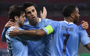Bernardo Silva festeja el primer gol del Manchester City ante el Gladbach. (FOTO: AFP)
