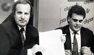 José Ramón y Faitelson en DeporTV cuando se emitía en Imevisión. (IG @JoseRamonFernandezA)