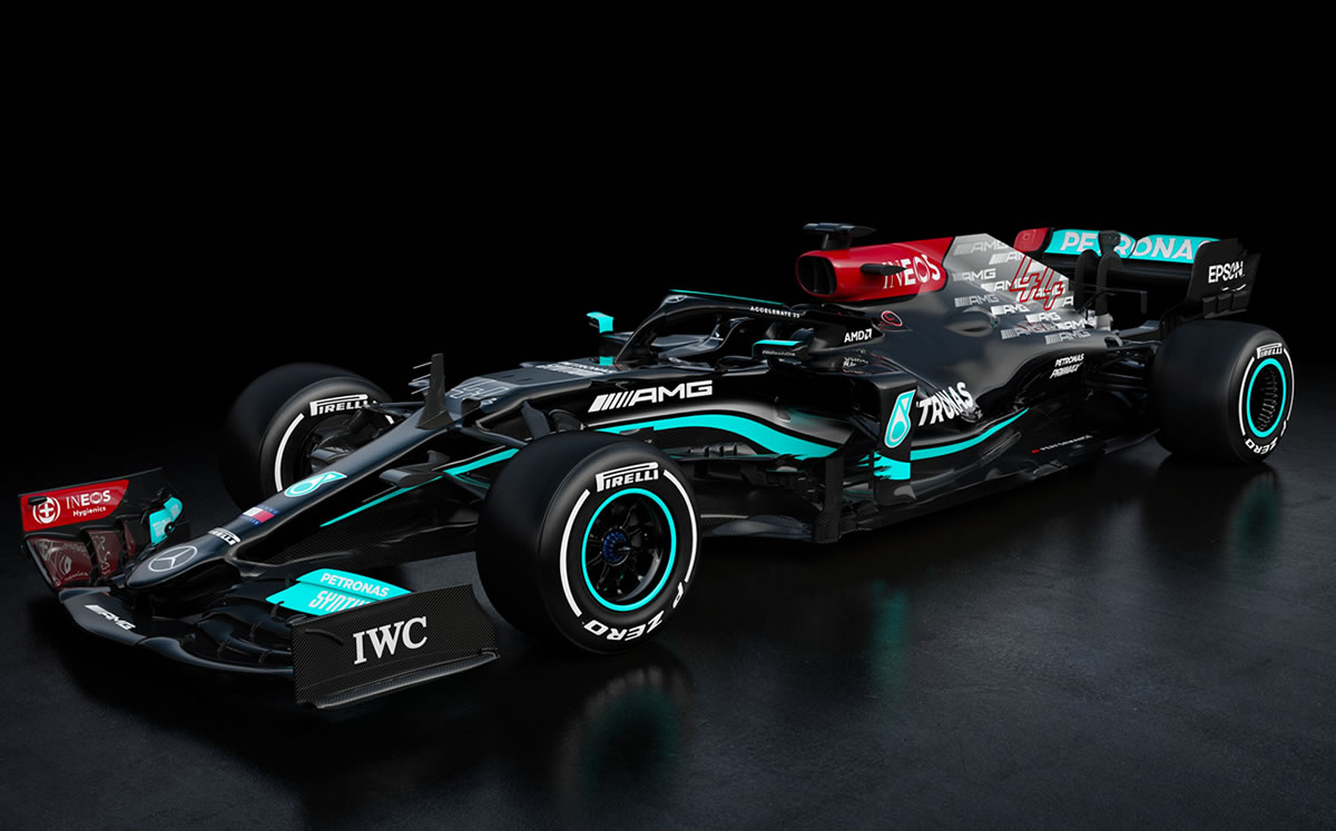 Mercedes y su W12 E Performance que correrá Bottas y Hamilton.