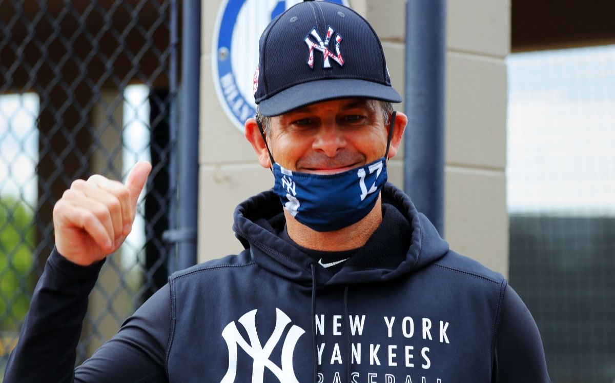 Aaron Boone ha dirigido a los Yankees desde 2018. (Foto: @Yankees)