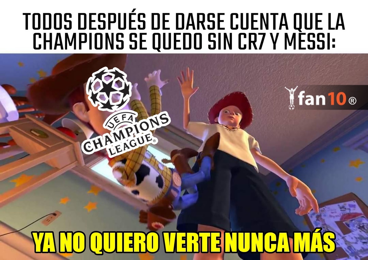 Los memes despiden a Messi y Cristiano de la Champions