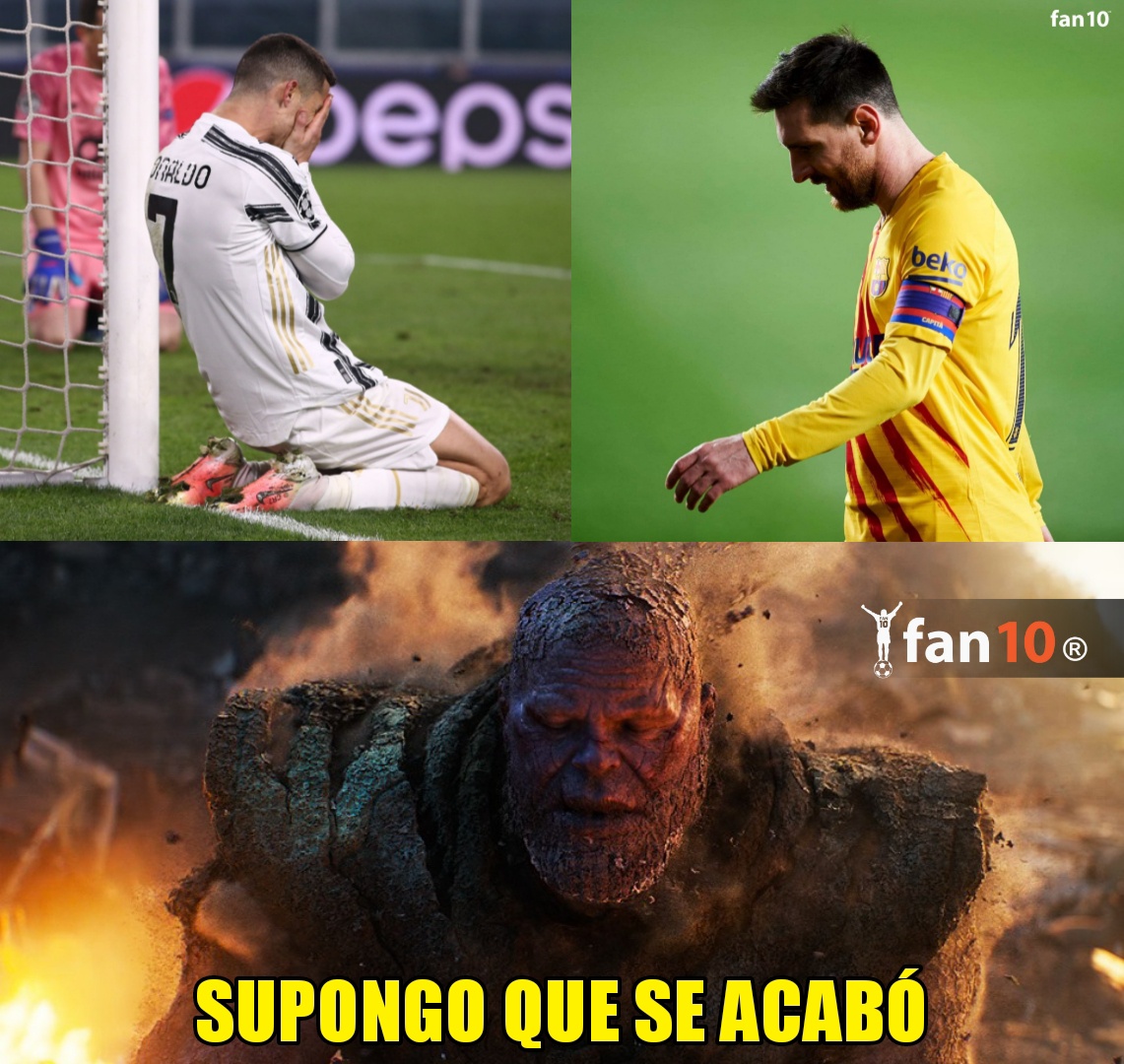 Los memes despiden a Messi y Cristiano de la Champions