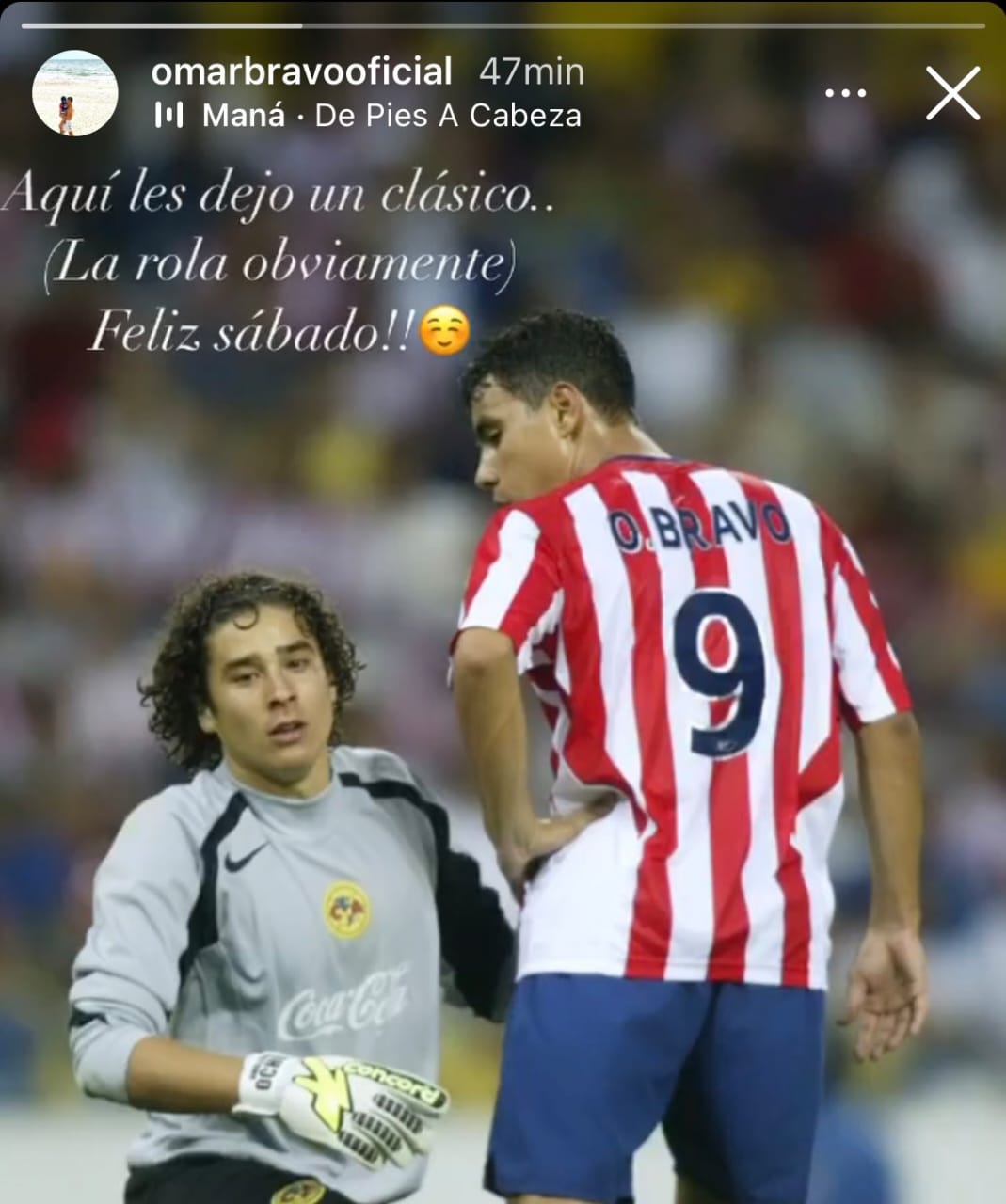 Omar Bravo en Instagram