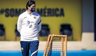 Santiago Solari en su primera práctica como entrenador del América. (TW @ClubAmerica)