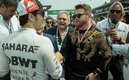 Checo y Saúl, coincidiendo en alguno de los GP años atrás.