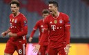 Robert Lewandowski sumó un tanto más en la Champions League. FOTO. AFP.