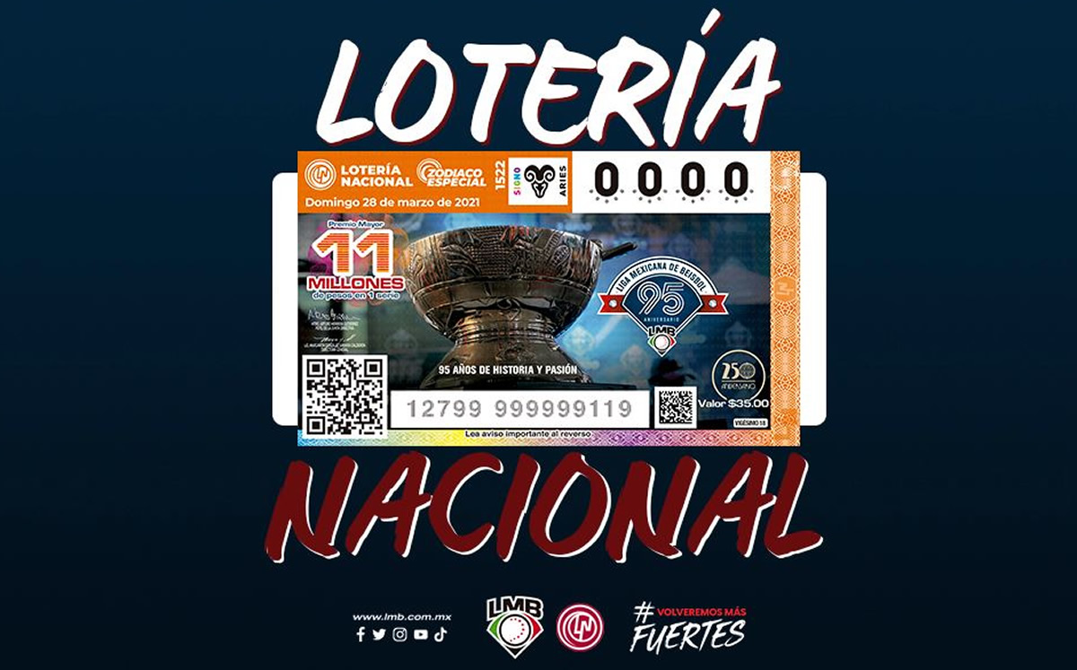 LMB: Presentan Sorteo de la Lotería Nacional celebrando los 95 años