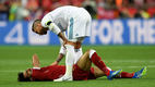 Sergio Ramos y Mohamed Salah en la Final Champions 2018.