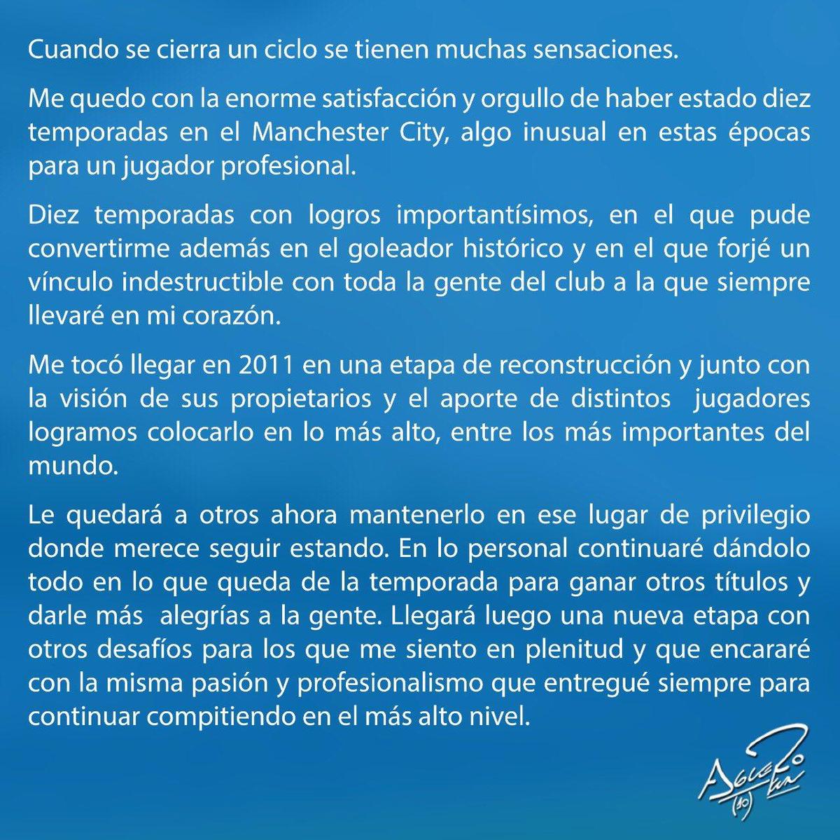 Carta de despedida del Kun