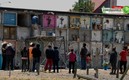Un panteón en el Estado de México donde se realiza un servicio por un deceso de covid. Foto: AFP