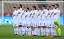 La Selección de Kosovo en el duelo ante España Foto: AFP