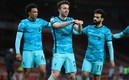 El equipo de los Reds jugó con uniforme azul y vapuleó a los Gunners.  (AFP)