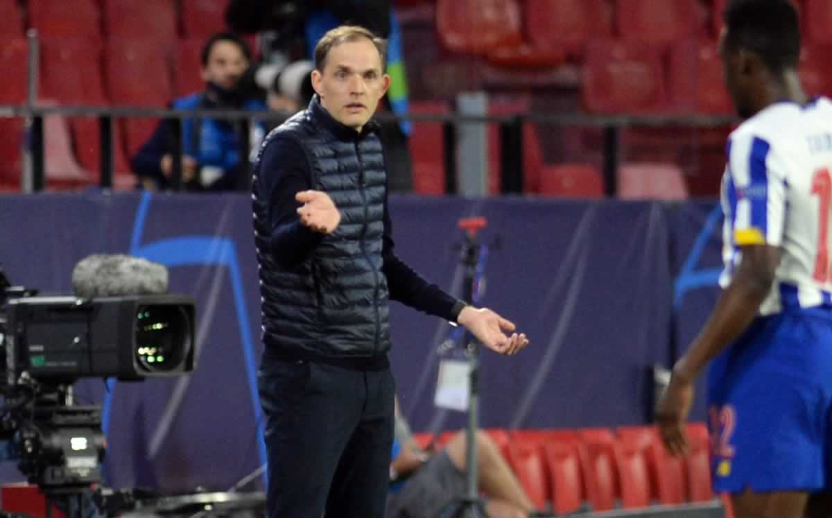 Thomas Tuchel en el duelo de Champions. (AFP)