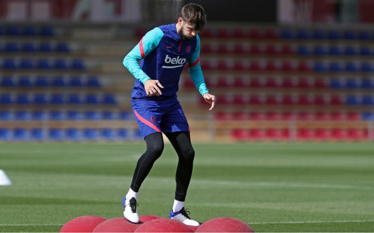 Piqué no jugó contra el Valladolid. (FOTO: FCB)