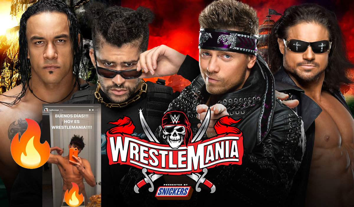Bad Bunny luchará junto a Damian Priest contra Miz y Morrison en WrestleMania. (Foto cortesía de WWE)