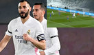 Benzema anotó de taquito en El Clásico. (AFP)