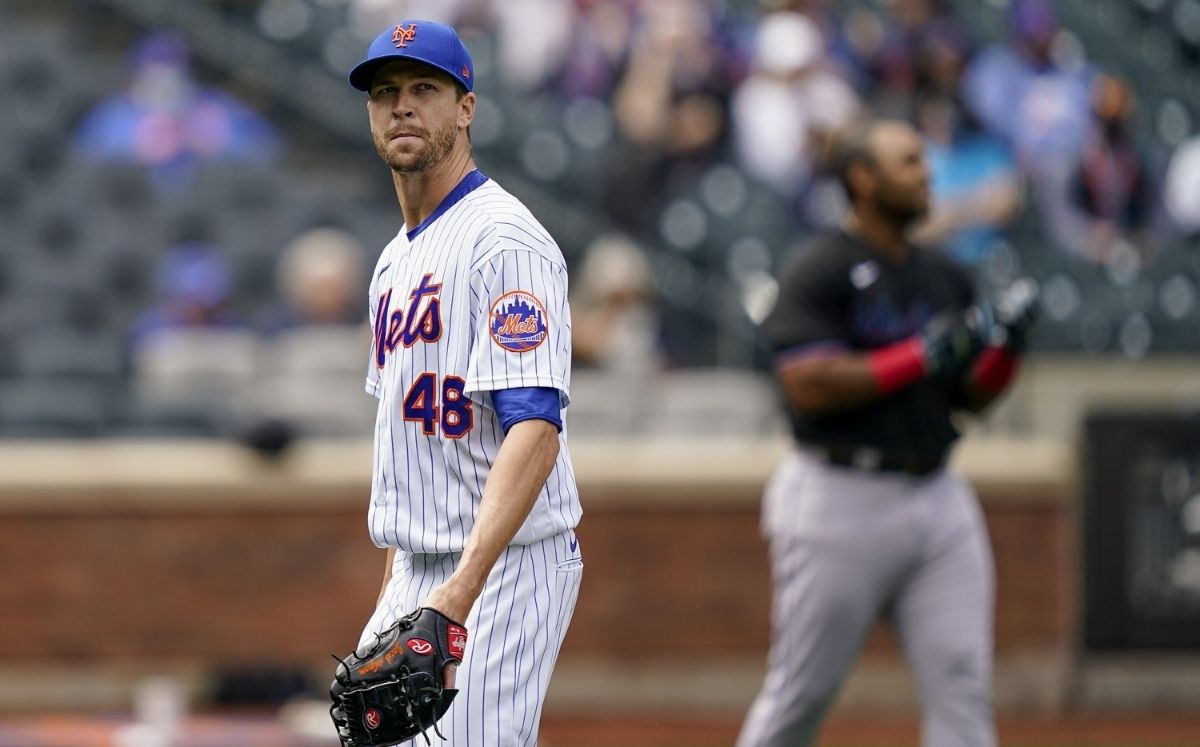 Esta es la cuarta vez que Jacob deGrom poncha a 14 rivales en un juego de MLB. (Foto: AP)