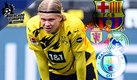 Erling Haaland suena para Barcelona, Real Madrid, Man. City y United. (AFP)