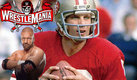 Joe Montana tuiteó sobre WrestleMania y Triple H le extendió una cordial invitación. (AP)