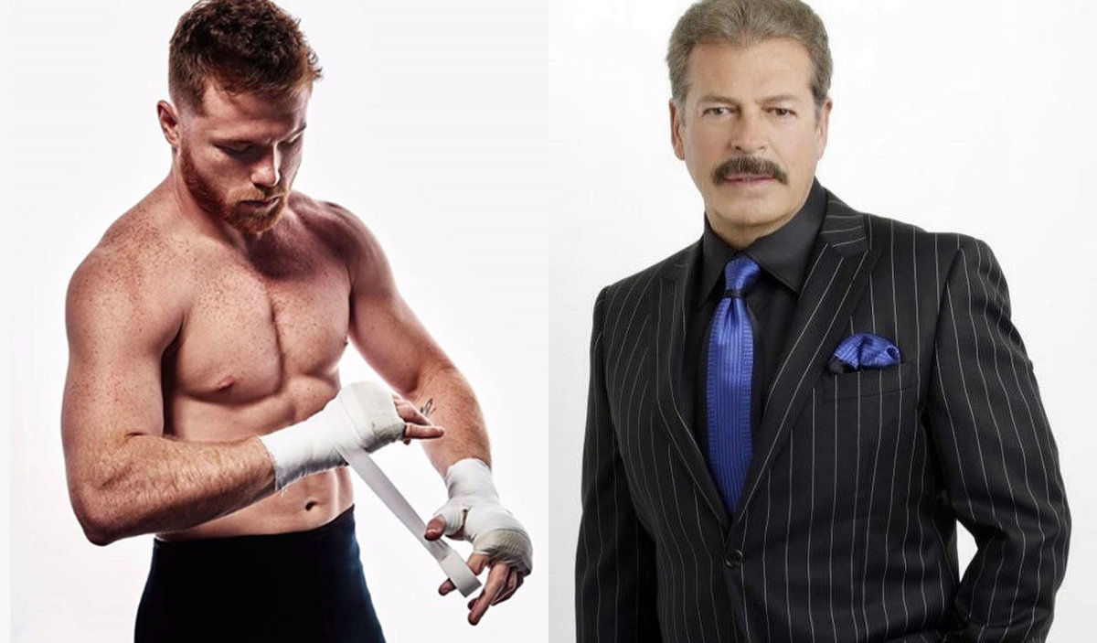 Saúl 'Canelo' Álvarez y Sergio Goyri, reconocido actor mexicano. (Google)