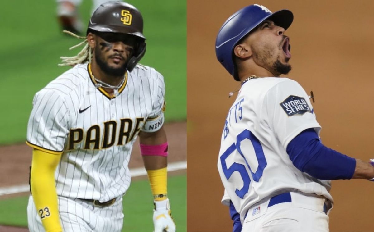 Padres y Dodgers son liderados este 2021 por sus respectivas figuras: Fernando Tatis Jr. y Mookie Betts. (Fotos: AP)